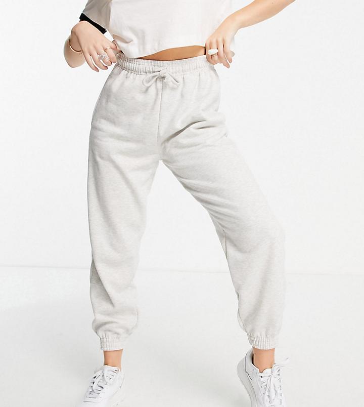 Topshop Petite Oversized 90s Sweatpants In Gray-grey