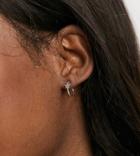 Kingsley Ryan 12mm Hoop Earrings With Star Detail In Sterling Silver