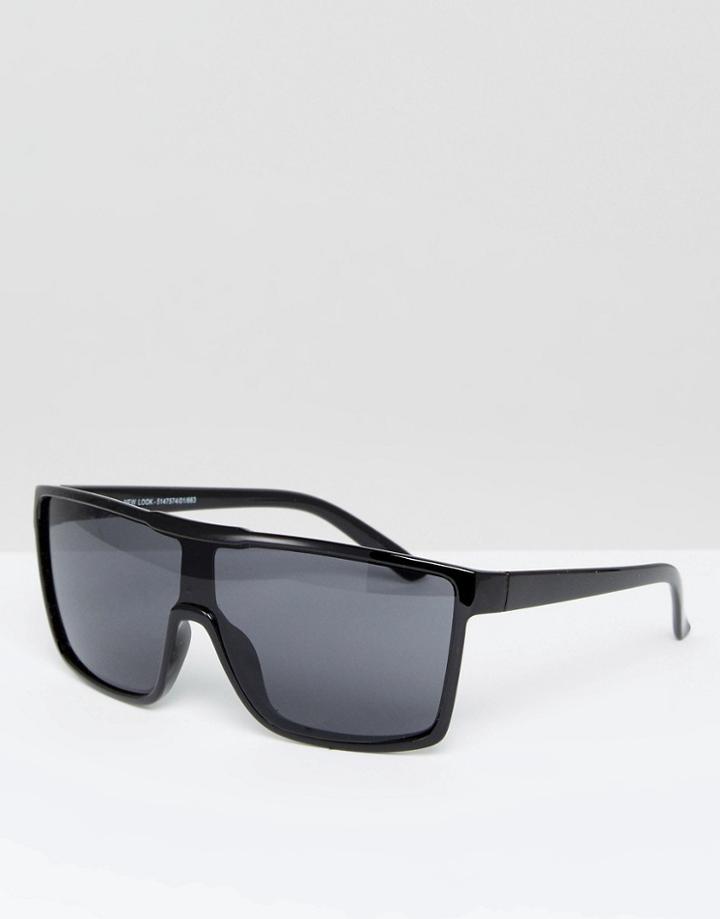 New Look Shield Sunglasses - Brown