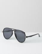 7x Aviator Sunglasses In Black - Black