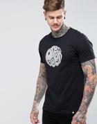 Pretty Green Gillespie Logo T-shirt In Black - Black