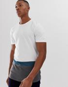 Jack & Jones Premium Crew Neck T-shirt In Color Block - White