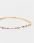 Asos Design Stretch Bracelet With Crystal In Gold Tone