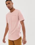 Only & Sons Longline Pocket T-shirt - Pink