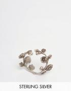 Regal Rose Wild Eve Sterling Silver Plated Rose Wrap Ring - Silver