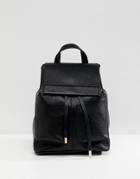 Asos Design Slouchy Backpack With Oversized Pockets - Black