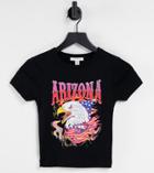 Topshop Petite Arizona T-shirt In Black