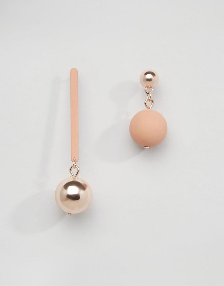 Asos Soft Mismatch Ball Earrings