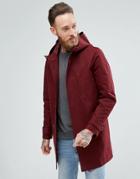 Asos Shower Resistant Smart Jacket In Burgundy - Red