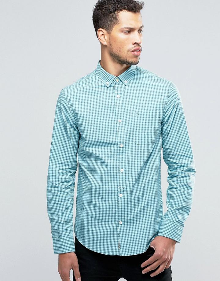 Original Penguin Ginham Slim Fit Heritage Shirt - Blue