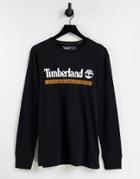 Timberland Established 1973 Long Sleeve T-shirt In Black