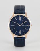 Tommy Hilfiger Cooper Leather Watch 41mm-black