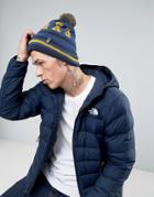 The North Face Tuke Bobble Beanie Explorer In Navy/blue - Navy