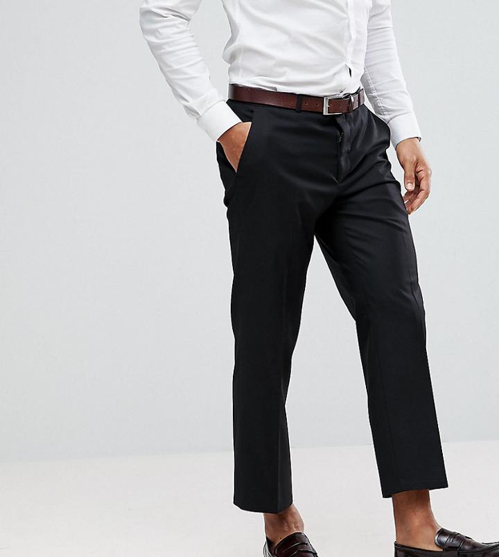 Heart & Dagger Tapered Cropped Pants - Black