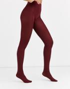Lindex 80 Denier Recycled Tights In Burgundy-red