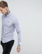 Emporio Armani Slim Fit Textured Shirt In Navy - Navy
