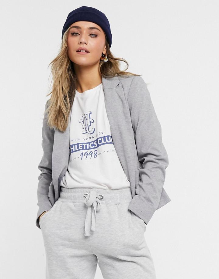 Miss Selfridge Ponte Blazer In Gray-grey