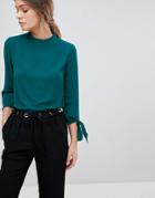 Y.a.s Luski Blouse With Tie Sleeve - Green