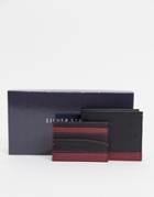 Silver Street Leather Wallet And Card Holder Set-black