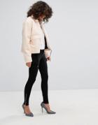Dr Denim Skinny Pant With Zip Detail - Black
