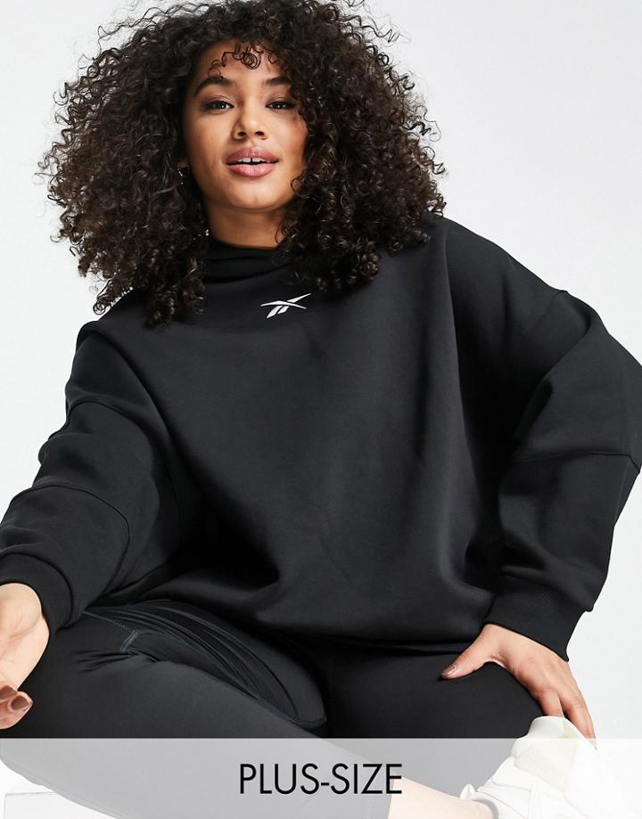 Reebok Training Plus Studio Oversized Hoodie In Black