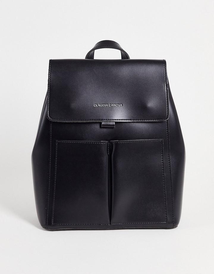 Claudia Canova Two Pocket Backpack In Black