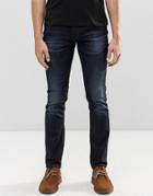 Nudie Long John Skinny Jeans Blue On Gray Dark - Blue