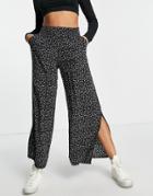 Hollister Wide Leg Pants In Black Floral