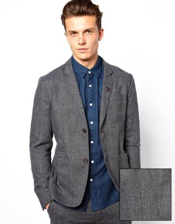 Farah Vintage Blazer In Herringbone - Exclusive