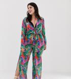 Unique21 Hero Jungle Leaf Print Beach Jumpsuit - Multi