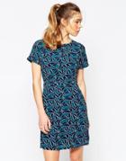 Sugarhill Boutique Betsy Dress In Dragonfly Print - Teal