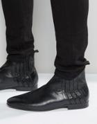Hudson London Larner Leather Chelsea Boots - Black