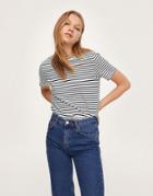Mango Stripe T-shirt In Black And White-multi