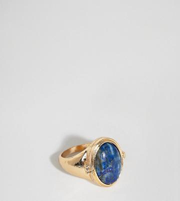 Uncommon Souls Large Lapis Signet Ring - Gold