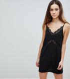 Missguided Lace Trim Cami Dress - Black