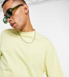 Collusion Cotton Logo T-shirt In Lime Green - Yellow