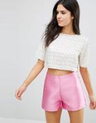 Pixie & Diamond Printed Top With Bead Detail - Cream Beaded
