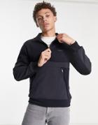 Nicce Summit Half Zip Sweatshirt In Navy