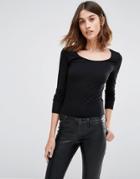 Vero Moda Scoop Neck T-shirt - Black