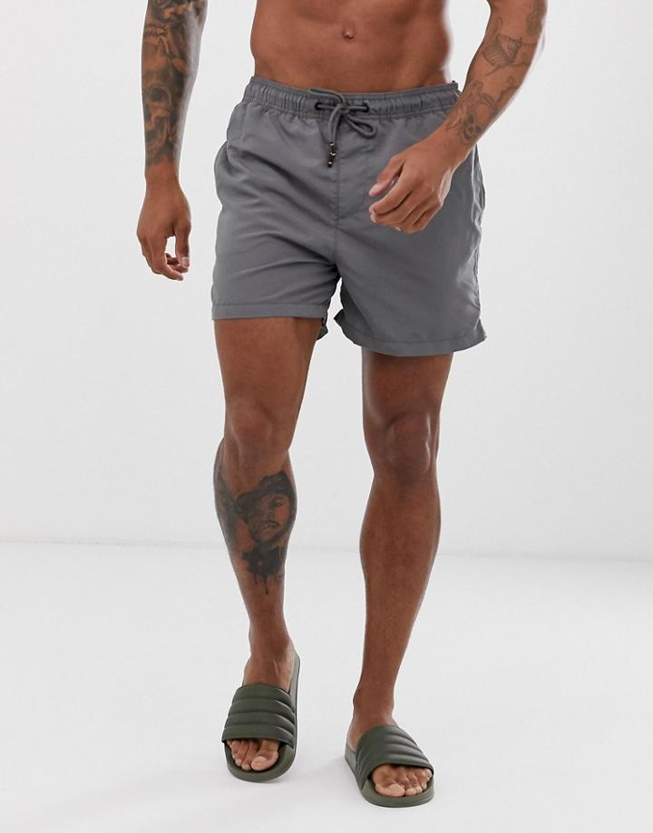 Jack & Jones Intelligence Swim Shorts With Drawstring-gray
