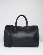 Asos Carryall In Black With Gold Emboss - Black