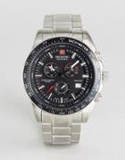 Swiss Military Cursador Watch With Stainless Steel Bracelet - Silver