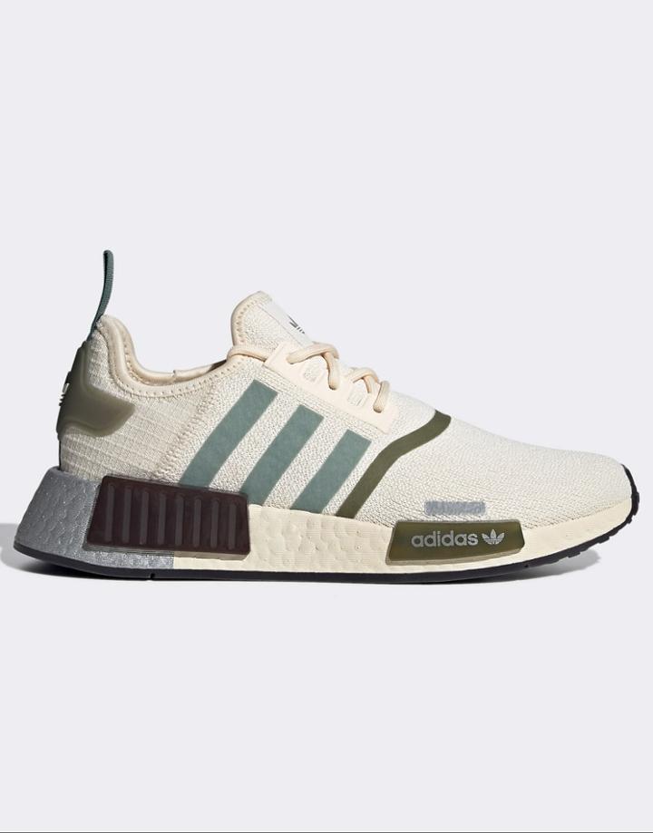 Adidas Originals Nmd R1 Sneakers In Off White And Gray