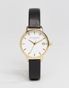 Olivia Burton Dandy Black Leather Watch Ob15td14 - Black