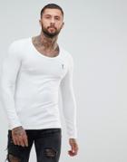 Religion Muscle Fit Long Sleeve T-shirt - White