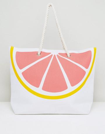 South Beach Pink Grapefruit Beach Bag - Multi