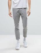 New Look Cropped Cargo Pants In Light Gray - Gray