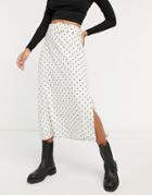 Warehouse Dot Belted Midi Skirt In Multi