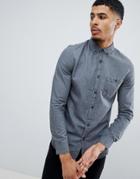 New Look Regular Fit Denim Shirt In Gray Wash - Gray