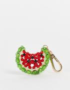 Asos Design Beaded Watermelon Bag Charm-multi